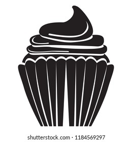 Isolated cupcake icon