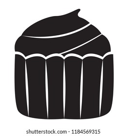 Isolated cupcake icon