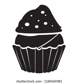 Isolated cupcake icon