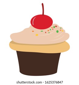 Isolated cupcake icon. Bakery product - Vector illustration