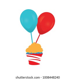 Isolated cupcake illustration