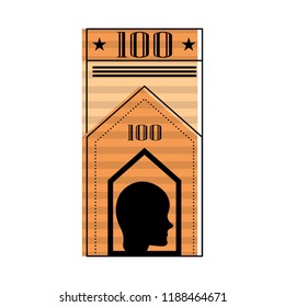 Isolated currency bill icon