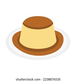 Isolated Custard Vector Icon, Emoji, Emoticon