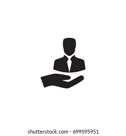 Isolated Customer Icon Symbol On Clean Background. Vector Client Element In Trendy Style.