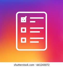 Isolated Customer Summary Outline Symbol On Clean Background. Vector Client Brief Element In Trendy Style.