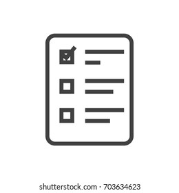 Isolated Customer Summary Outline Symbol On Clean Background. Vector Client Brief Element In Trendy Style.