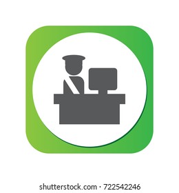 Isolated Customs Icon Symbol On Clean Background. Vector Officer Element In Trendy Style.