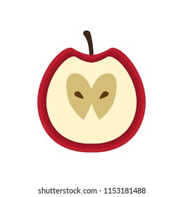 Isolated cut apple icon
