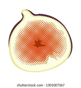 Isolated cut fig. Halftone style. Vector illustration design