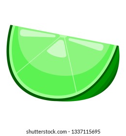 Isolated cut lemon image. Vector illustration design