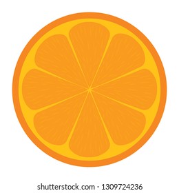 isolated cut orange