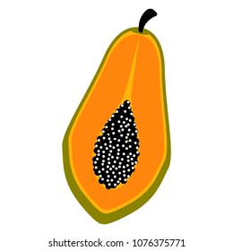 Isolated cut papaya icon