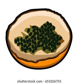 Isolated cut passion fruit on a white background, Vector illustration