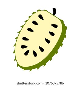 Isolated cut soursop icon