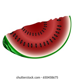 Isolated cut watermelon on a white background, Vector illustration