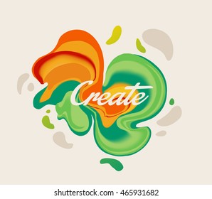 Tinta líquida abstracta y linda aislada. Tendencias de estilo moderno. Antecedentes para banner, tarjeta, afiche, identidad, diseño web. Verde