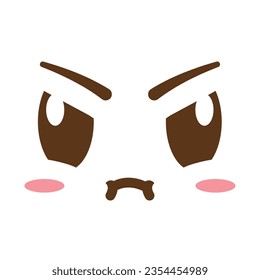 Isolated cute angry facial expression Vector