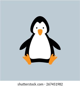 Isolated cute animal on a colored background. Vector illustration