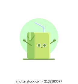 Isolated cute apple juice  simple vector logo design