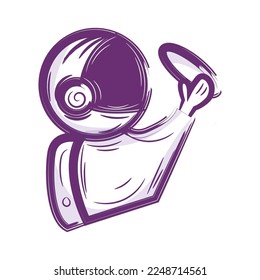 Isolated cute astronaut cartoon character Vector