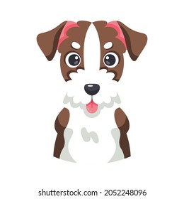 Isolated cute avatar of an airedale terrier dog breed Vector illustration