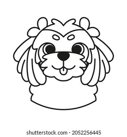 Isolated cute avatar of a dog breed Vector illustration