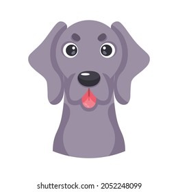 Isolated cute avatar of a great dane dog breed Vector illustration