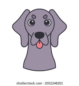 Isolated cute avatar of a great dane dog breed Vector illustration