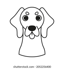 Isolated cute avatar of a great dane dog breed Vector illustration