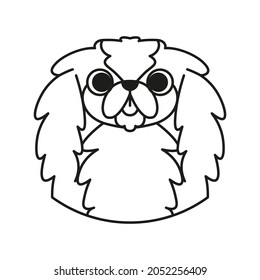 Isolated cute avatar of a japanese chin dog breed Vector illustration