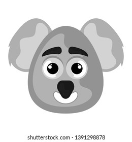 Isolated cute avatar of a koala - Vector