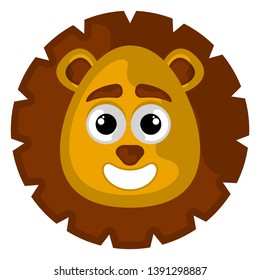 Isolated cute avatar of a lion - Vector