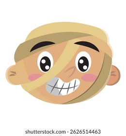 Isolated cute avatar of a mummy costume character Vector illustration
