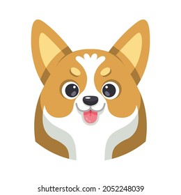 Isolated cute avatar of a shiba inu dog breed Vector illustration