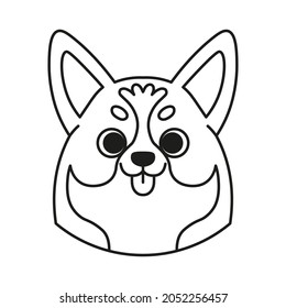 Isolated cute avatar of a shiba inu dog breed Vector illustration