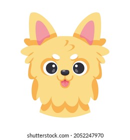 Isolated cute avatar of a terrier dog breed Vector illustration
