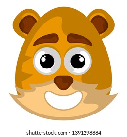 Isolated cute avatar of a tiger - Vector