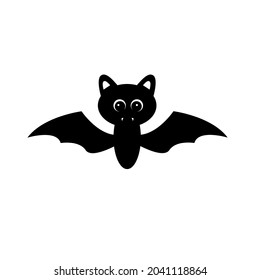 isolated cute bat on a white background. picture for halloween