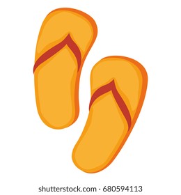 isolated cute beach slippers