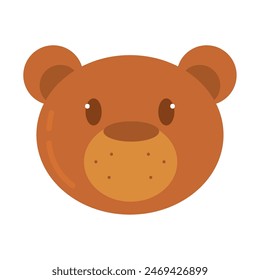 Isolated cute bear avatar icon Vector illustration