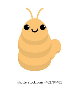 Isolated cute beetle on a white background, Vector illustration