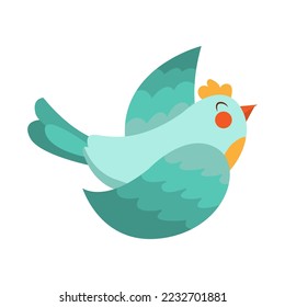 Isolated cute bird cartoon kawaii Vector