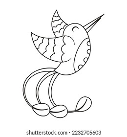 Isolated cute bird cartoon kawaii Vector