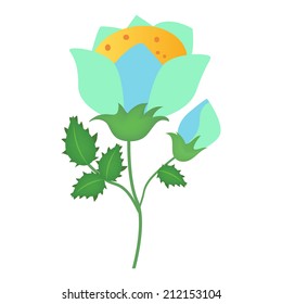 Isolated cute blue flower