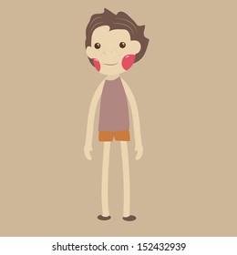 Isolated cute boy