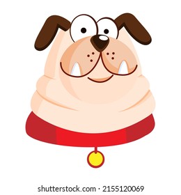 Isolated cute bulldog dog breed cartoon Vector illustration