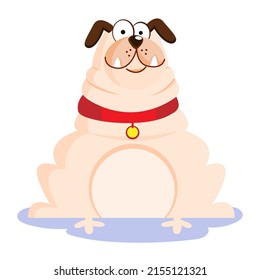 Isolated cute bulldog dog breed cartoon Vector illustration