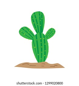 Isolated cute cactus image. Vector illustration design