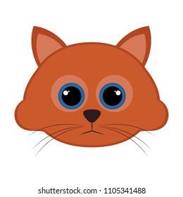 Isolated cute cat avatar