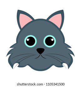 Isolated cute cat avatar